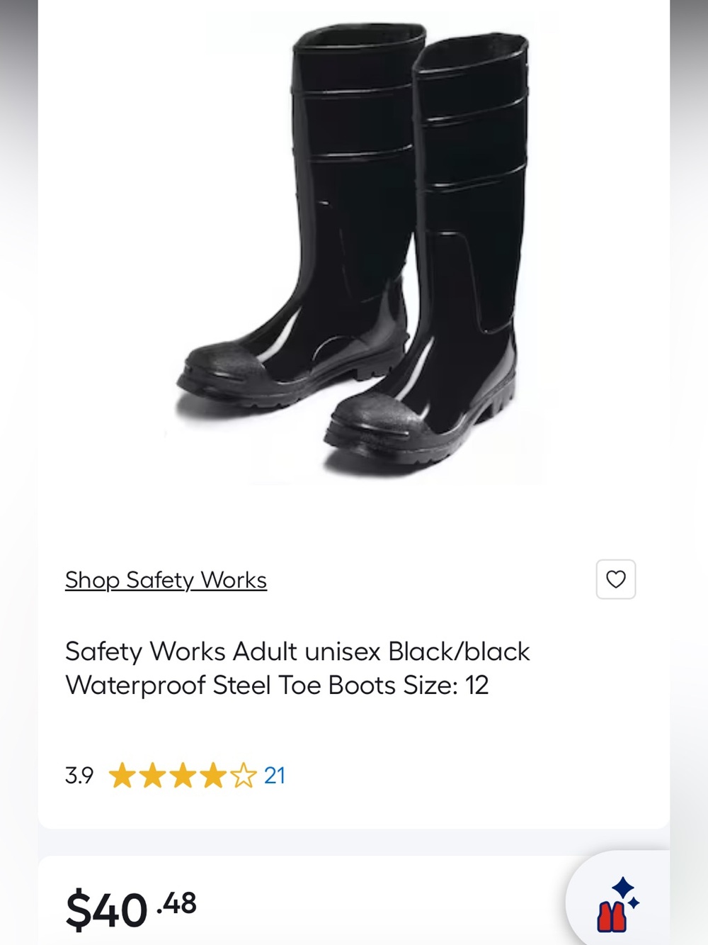 Safety Works Men’s Waterproof Steel Toed Boots